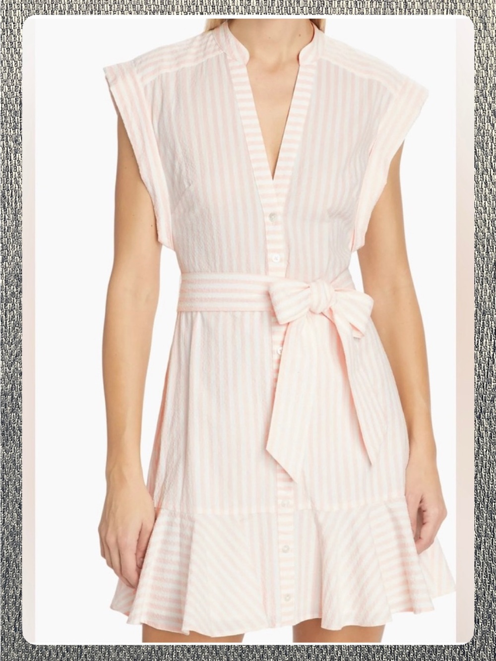 Veronica Beard
Avella Striped Cotton Minidress, Size:0